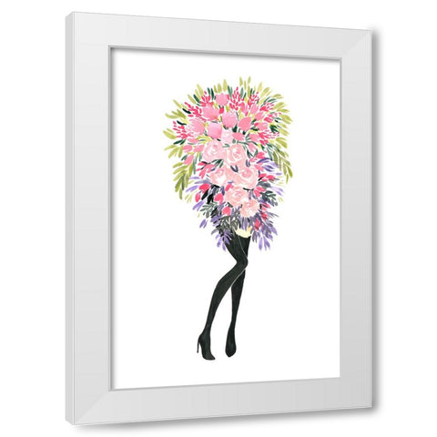 Miss bouquet II White Modern Wood Framed Art Print by Laiz Blursbyai, Rosana