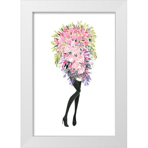 Miss bouquet II White Modern Wood Framed Art Print by Laiz Blursbyai, Rosana