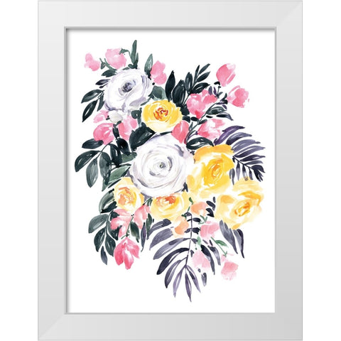 Harriet bouquet White Modern Wood Framed Art Print by Laiz Blursbyai, Rosana