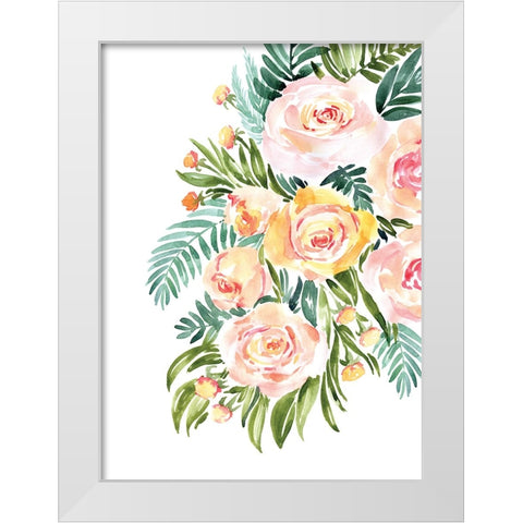 Abigail bouquet White Modern Wood Framed Art Print by Laiz Blursbyai, Rosana