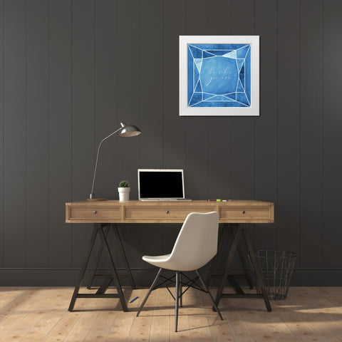 Be who you are gem night blue White Modern Wood Framed Art Print by Laiz Blursbyai, Rosana
