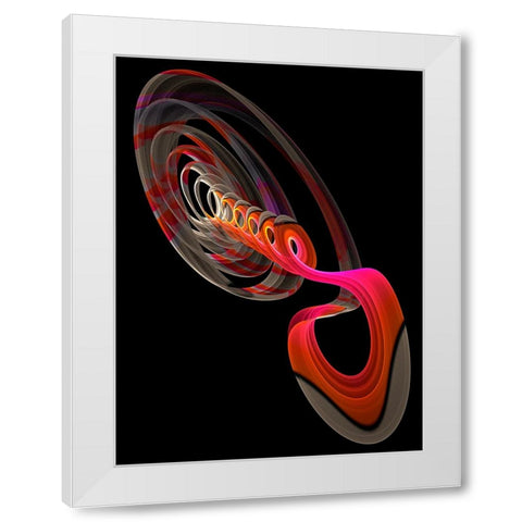Heat Wave White Modern Wood Framed Art Print by Mystic Number