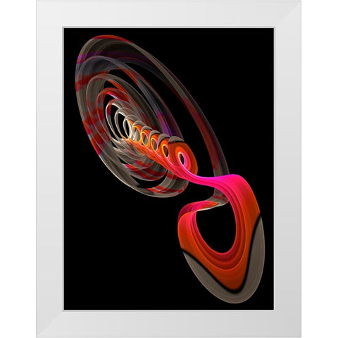 Heat Wave White Modern Wood Framed Art Print by Mystic Number
