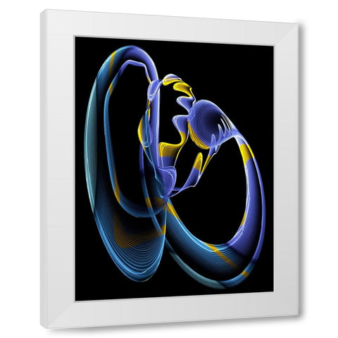 Earphone White Modern Wood Framed Art Print by Mystic Number