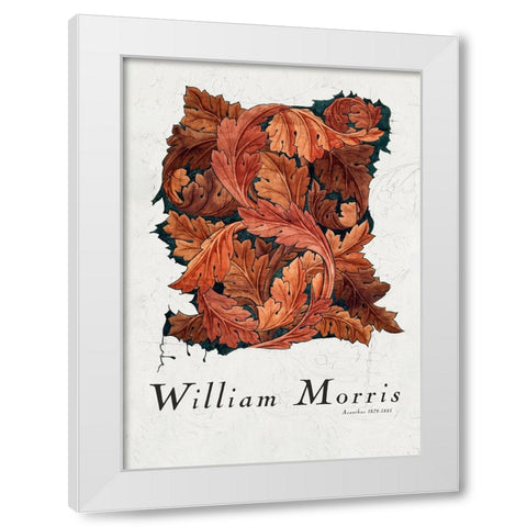 Acanthus White Modern Wood Framed Art Print by Pictufy
