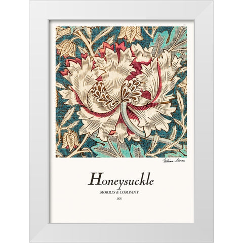 Honeysuckle White Modern Wood Framed Art Print by Pictufy