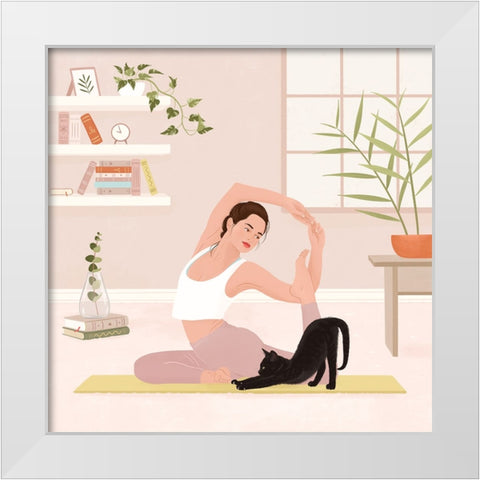 Stretch White Modern Wood Framed Art Print by Holikova, Petra