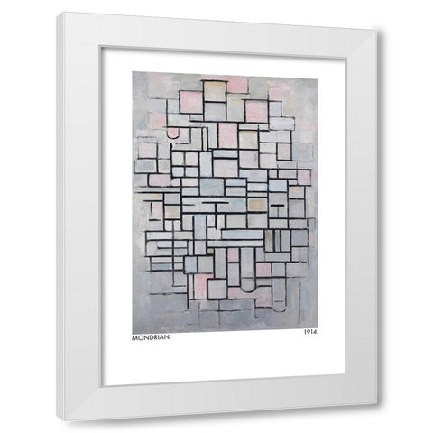 Composition No IV 1914 White Modern Wood Framed Art Print by Pictufy