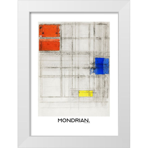 Study for a Composition White Modern Wood Framed Art Print by Pictufy