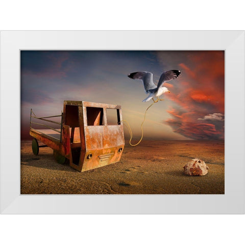 Untitled White Modern Wood Framed Art Print by Penchev, Radoslav