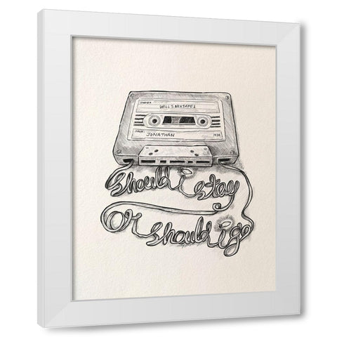 Should I stay or Should I go? White Modern Wood Framed Art Print by Joseph, Mary