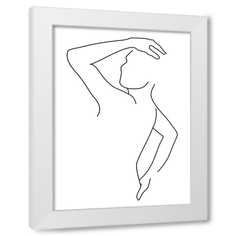 Pahuac White Modern Wood Framed Art Print by Laiz Blursbyai, Rosana