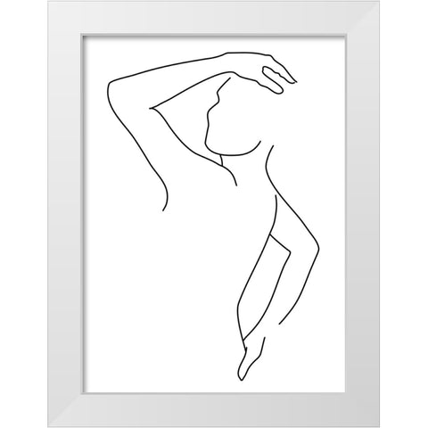 Pahuac White Modern Wood Framed Art Print by Laiz Blursbyai, Rosana