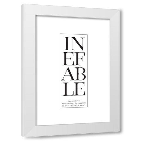 Astounding Inefable White Modern Wood Framed Art Print by Laiz Blursbyai, Rosana