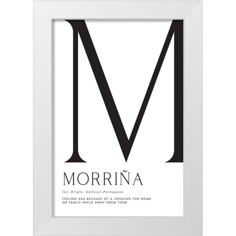 MorriApa definition White Modern Wood Framed Art Print by Laiz Blursbyai, Rosana