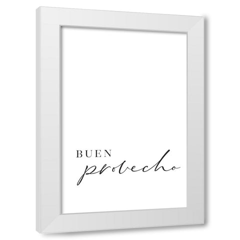 Buen provecho White Modern Wood Framed Art Print by Laiz Blursbyai, Rosana