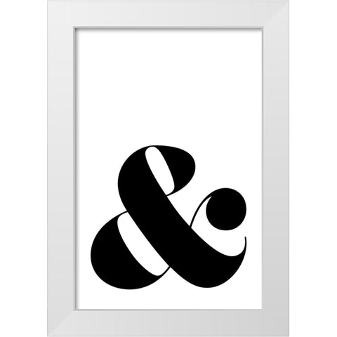 Scandi ampersand White Modern Wood Framed Art Print by Laiz Blursbyai, Rosana