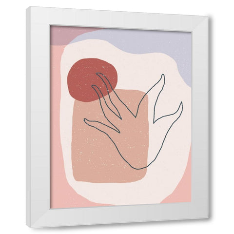 Boho Plant White Modern Wood Framed Art Print by Demir, Aylin