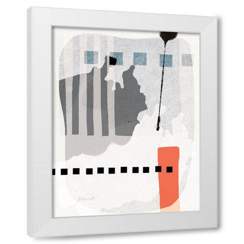 Map Theme White Modern Wood Framed Art Print by Demir, Aylin