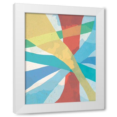 Lines White Modern Wood Framed Art Print by Demir, Aylin