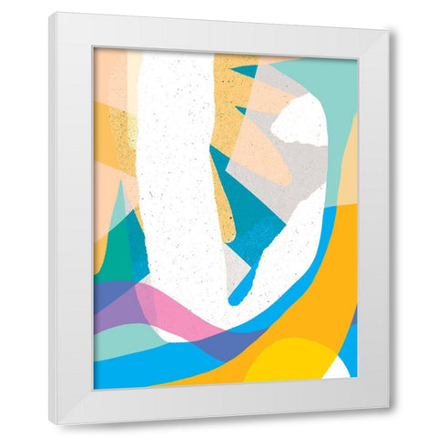 Color Burst White Modern Wood Framed Art Print by Demir, Aylin