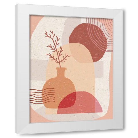 Boho Plant a Pot White Modern Wood Framed Art Print by Demir, Aylin