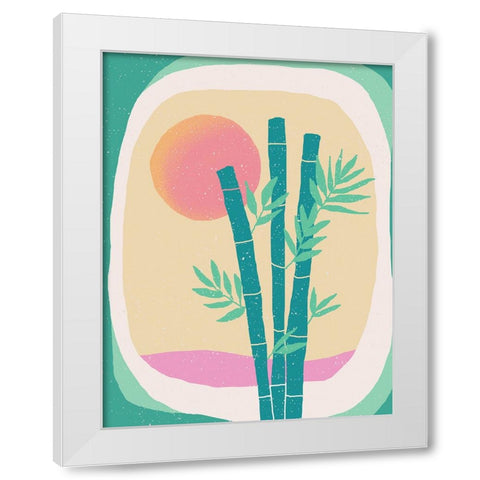 Bamboo in the Desert White Modern Wood Framed Art Print by Demir, Aylin