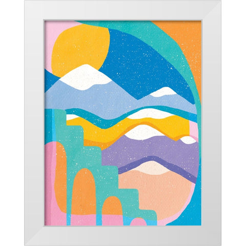 The Hike White Modern Wood Framed Art Print by Demir, Aylin
