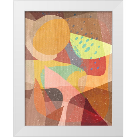 Pastel Shapes a Watermelon White Modern Wood Framed Art Print by Demir, Aylin