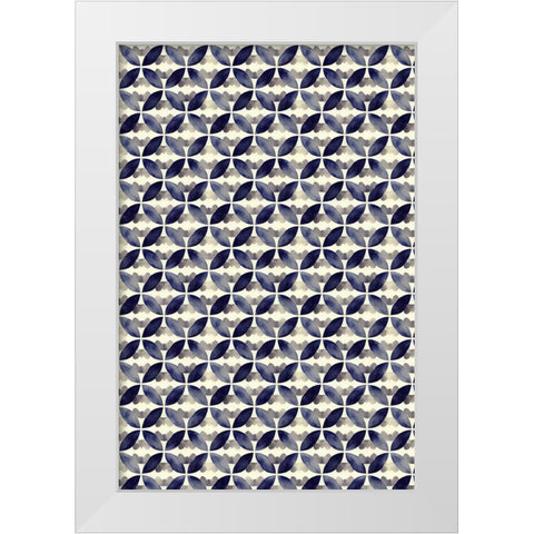 Round Watercolor Pattern White Modern Wood Framed Art Print by Treechild