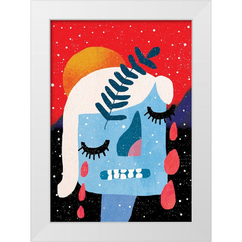 Broken Horizon White Modern Wood Framed Art Print by Demir, Aylin