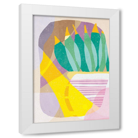 Plant in the Sun White Modern Wood Framed Art Print by Demir, Aylin