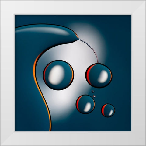 Oil and Water LD54C White Modern Wood Framed Art Print by Parratt, Martin