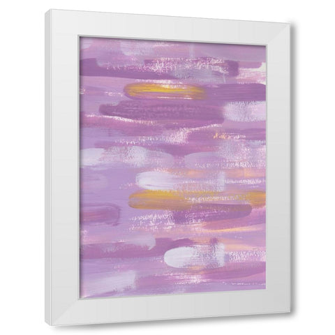 Yellow Accents White Modern Wood Framed Art Print by Zwara, Ania