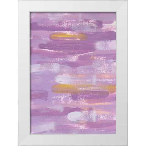 Yellow Accents White Modern Wood Framed Art Print by Zwara, Ania