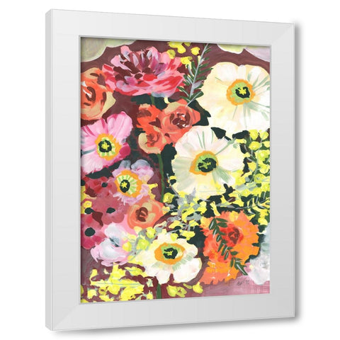 White Anemones White Modern Wood Framed Art Print by Zwara, Ania
