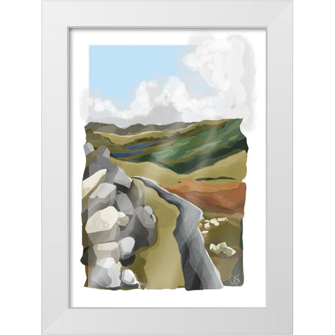 Diamond Hill-Ireland-Connemara Art Print White Modern Wood Framed Art Print by Trudgett, Charlotte
