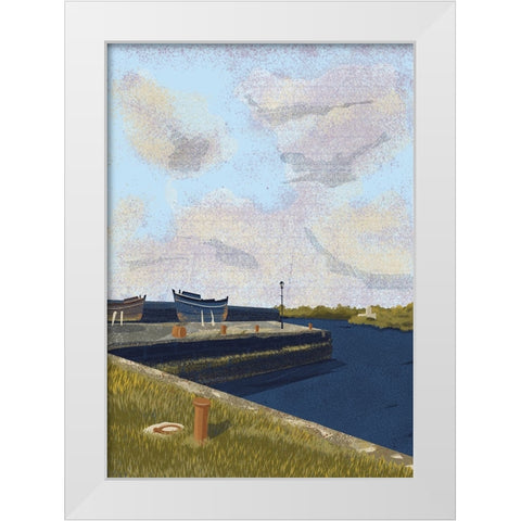 Ireland-Kinvara Harbour-County Galway White Modern Wood Framed Art Print by Trudgett, Charlotte