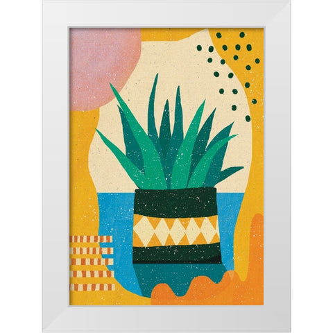 The Orange Day White Modern Wood Framed Art Print by Demir, Aylin