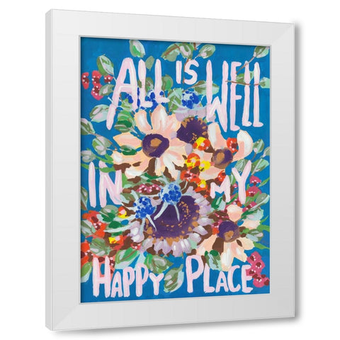 All Is Well White Modern Wood Framed Art Print by Zwara, Ania