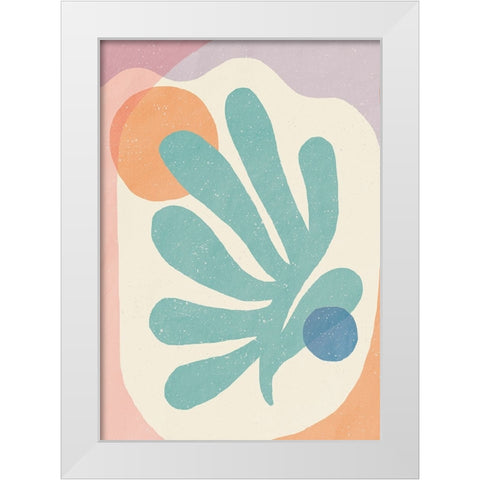 Sun a Moon White Modern Wood Framed Art Print by Demir, Aylin