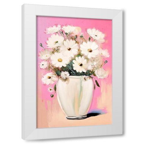 Margarites White Modern Wood Framed Art Print by Treechild