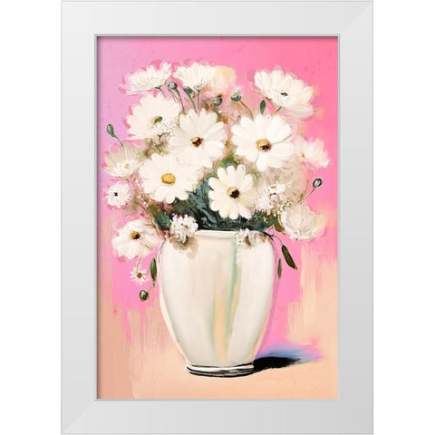 Margarites White Modern Wood Framed Art Print by Treechild