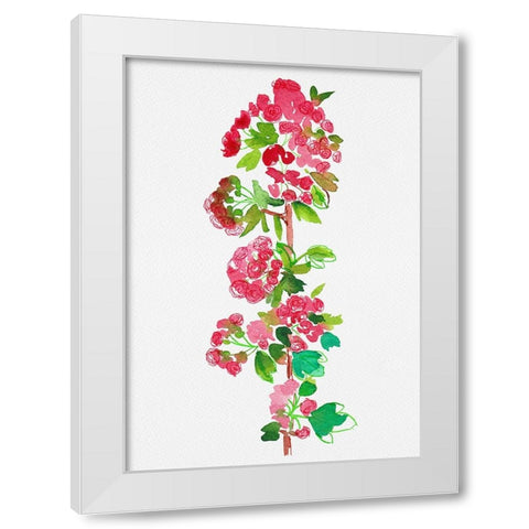 Crataegus laevigata Pauls Scarlet White Modern Wood Framed Art Print by Kata Botanical