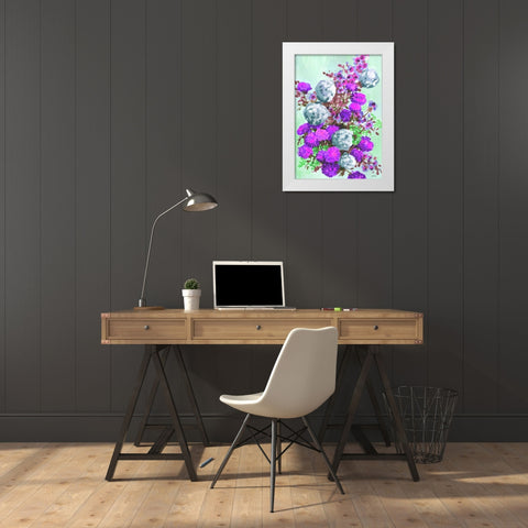 Gray Hydrangea White Modern Wood Framed Art Print by Zwara, Ania