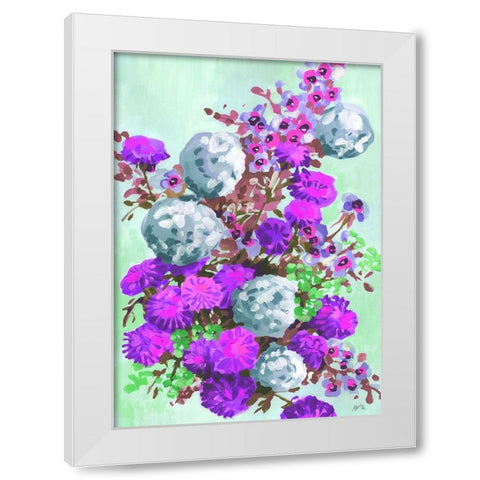 Gray Hydrangea White Modern Wood Framed Art Print by Zwara, Ania
