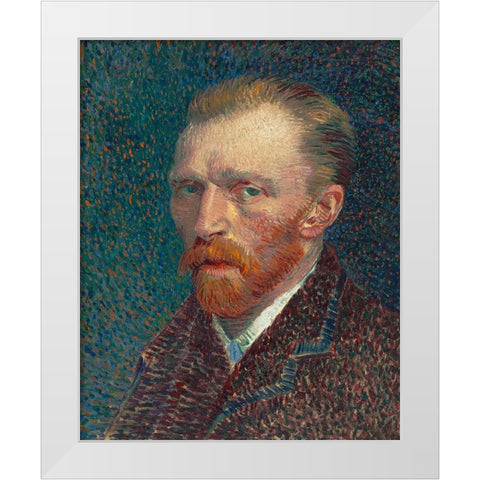 Self-Portrait White Modern Wood Framed Art Print by Pictufy