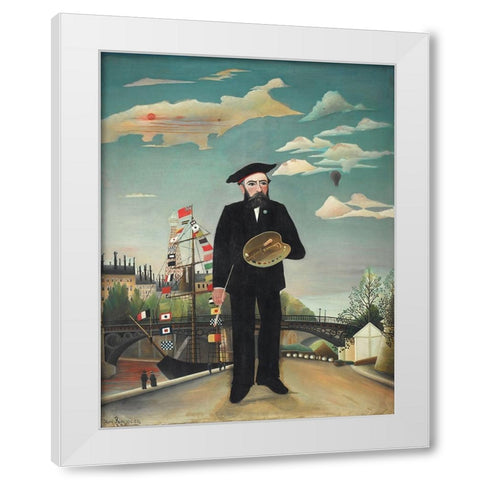 Self Portrait 1890 White Modern Wood Framed Art Print by Pictufy