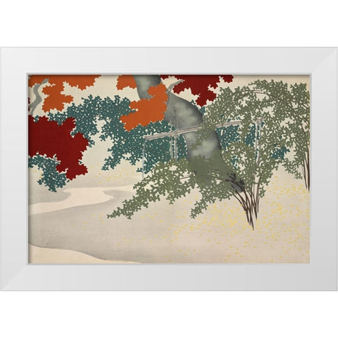 Maple from Momoyogusa White Modern Wood Framed Art Print by Pictufy