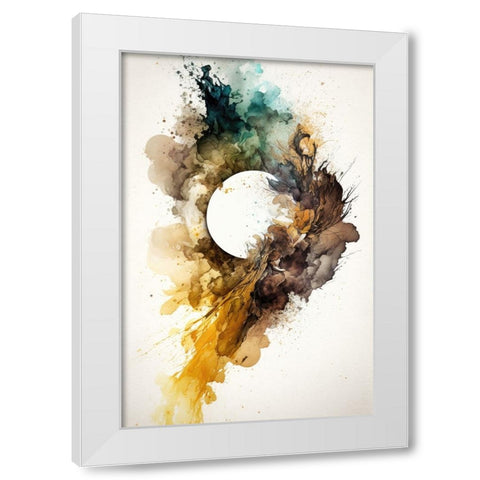 Sunburst in Autumn White Modern Wood Framed Art Print by Mauro